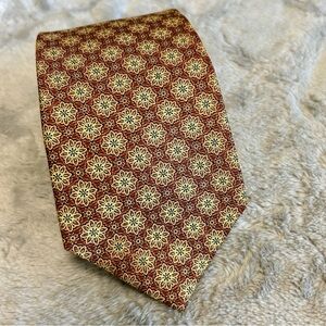 Black Brown 1826 Silk Floral Patterned Tie NWOT